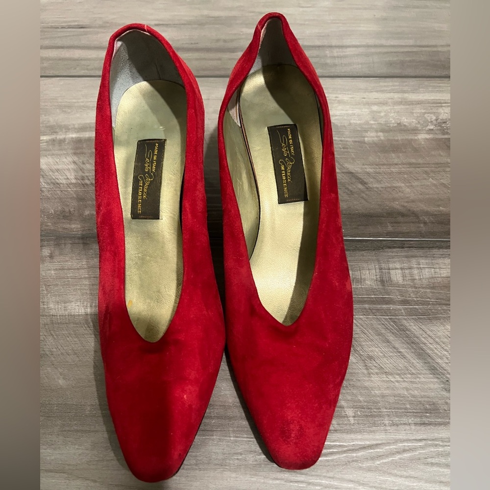 Sesto Meucci Red Suede Heels